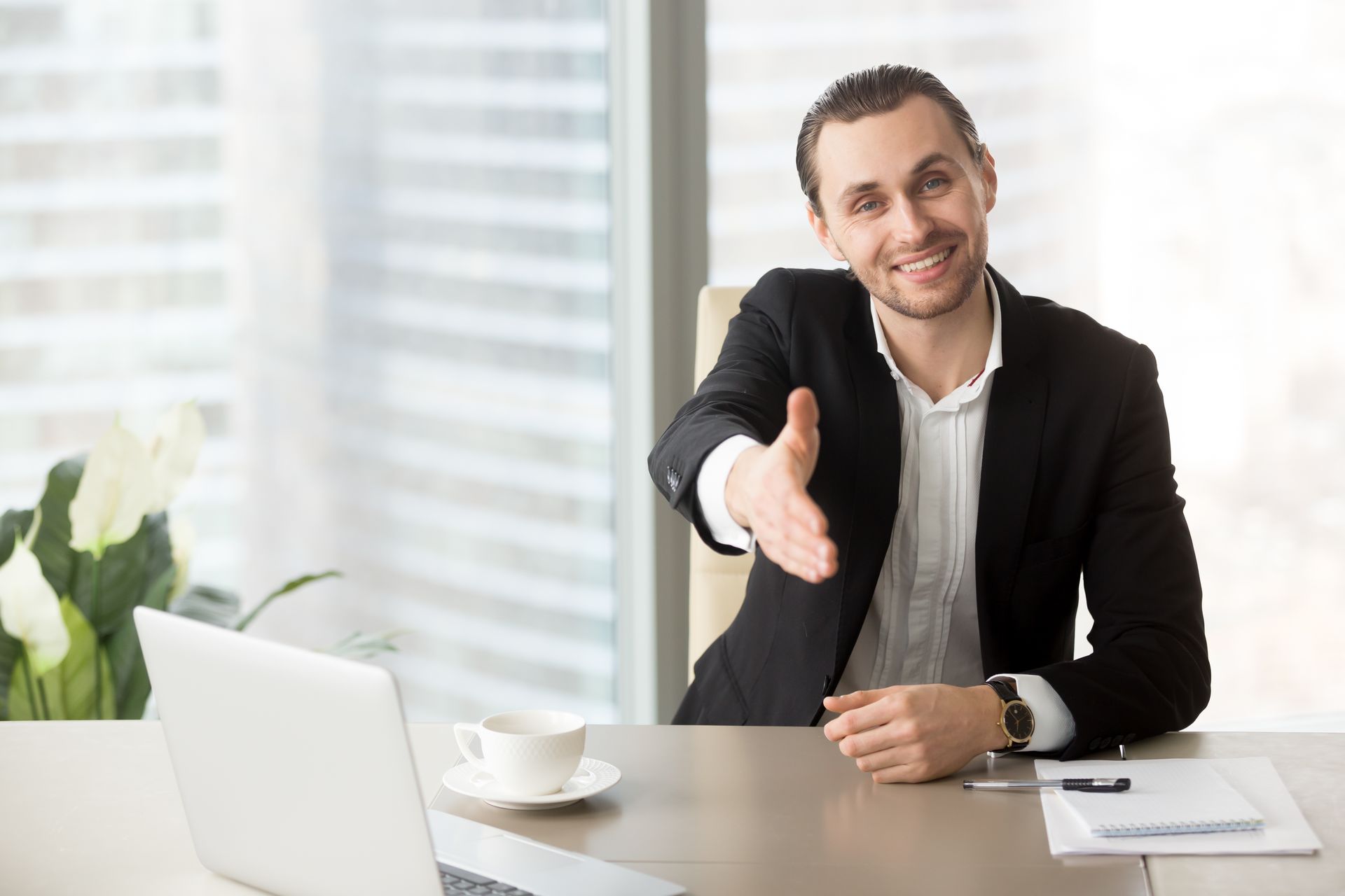 Business expert explaining financial strategy, FP&A visual